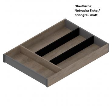 AMBIA-LINE Besteckeinsatz, für LEGRABOX/MERIVOBOX, Holzdesign, 4 Besteckfächer, NL=450 mm, Breite=300 mm